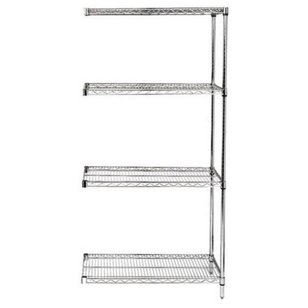 

4 Shelf Chrome Wire Shelving Add-On Kit - 18 x 48 x 63 in.