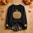 thumbnail image 4 of Enjoytime Women's Sweatshirt Halloween Pumpkin Print Long Sleeve Pullover Top Fall Fashion Lightweight Casual Sweatshirts, 4 of 6