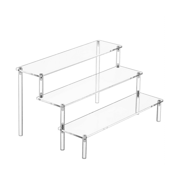 Acrylic Display Risers, Perfume Stand Organizer, Clear Acrylic Shelf Risers for Stands for Food, Tabletop Use