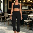 thumbnail image 6 of Aofany Two Piece Yoga Sets for Women Workout Outfits for Women 2 Piece Seamless Crop Tank High Waist Yoga Leggings Sets, 6 of 8