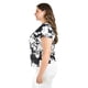 thumbnail image 2 of Blusa manga con olanes Roman Fashion /Tallas Extras, 1843 (Negro flor) negro 40, 2 of 6
