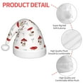 thumbnail image 4 of Honeii Different Mushrooms Print Hat Santa Claus Hat For Xmas Party, Christmas Caps For Boys Girls Child,Christmas Beanie, 4 of 6