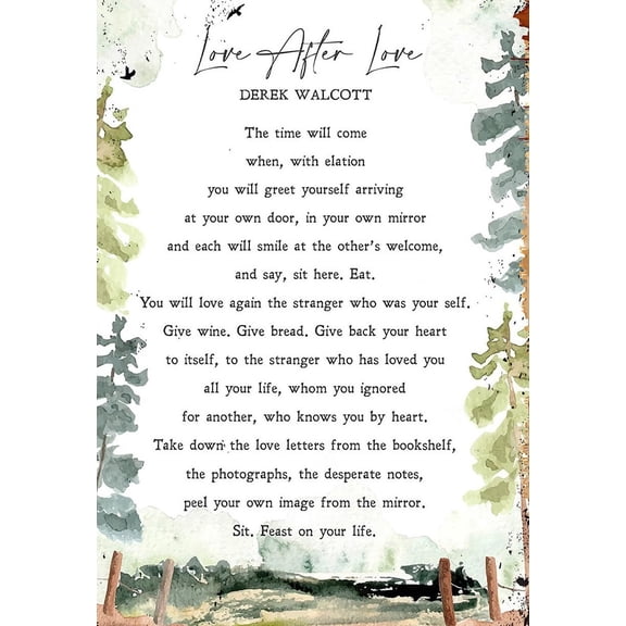 Love After Love Poem Wall Art Poster Bathroom Modern House Decorations Artwork for for Bedroom poster