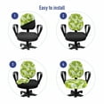 thumbnail image 4 of Exotic Office Chair Slipcover, Tropical Design of Various Hawaiian Leaves Island Feels, Protective Stretch Decorative Fabric Cover, Standard Size, Yellow Green White, by Ambesonne, 4 of 5