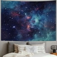 thumbnail image 2 of ERAPDAUR  Blue Galaxy Outer Space Tapestry Fantasy Wall Art Blue Universe Nebula Starry Magic Aesthetic Men Boy Night Stars Sky Wall Hanging Bedroom Living Room Dorm Decor Fabric 40x30inch, 2 of 6