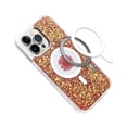 thumbnail image 3 of Designed for Apple iPhone 12 Pro Max Magnetic Circle MagSafe Wireless Compatible Epoxy Glitter Flower Shiny Sparkle Bling Hybrid TPU Phone Case Cover [Red], 3 of 4