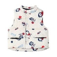 thumbnail image 3 of Esaierr Kids Boys Girls Sleeveless Jacket down Cotton Vest for Toddler Printed Warm Waistcoat Vest Fall Winter Outerwear Coats with Pockets for 2-10 Years, 3 of 9