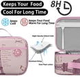 thumbnail image 4 of Paris Insulated Lunch Box Bag for School Reusable Thermal Lunch Carrier for Women Men Meal Containers with Exterior & Interior Pockets Collection, 4 of 6