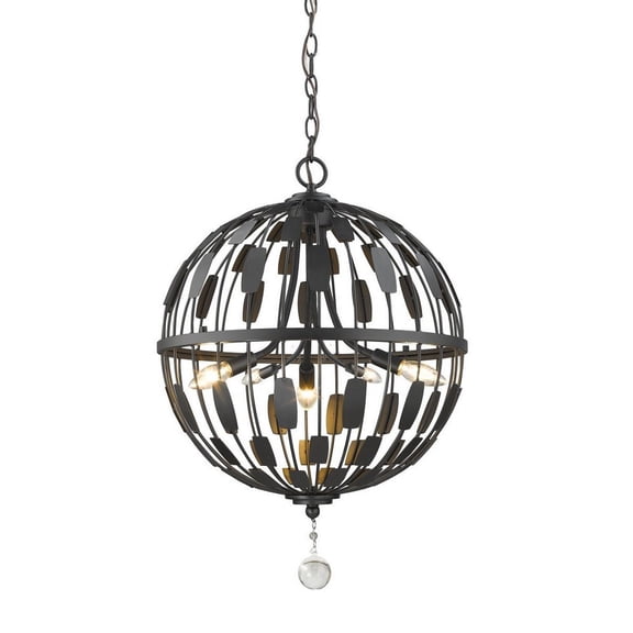 430B18-BRZ-Z-Lite-Almet - 5 Light Pendant in Metropolitan Style - 18.25 Inches Wide by 25.25 Inches High -Traditional Installation