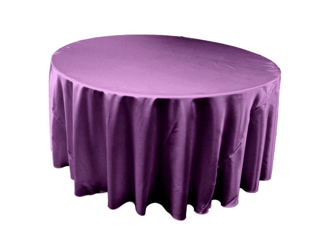 132" Inch round Polyester Tablecloth 24 COLOR Table Cover Wedding Banquet 