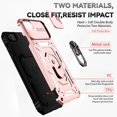 thumbnail image 4 of Estuche GANGXUN para iPhone SE 2020/2022, soporte giratorio 360°, estilo mecánico y magnético, 4 of 5