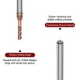 thumbnail image 4 of 2uds Cuadrado Nariz Extremo Molino 4mm Vástago 2,5mm x 12mm AlTiSin Recubierto Sólido Carburo 4 Flautas Extra Largo Fresado para Inoxidable Acero Aleación Endurecido Acero Unique Bargains, 4 of 6