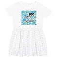thumbnail image 3 of Inktastic 100 Days of School Stars in Blue Girls Toddler Dress, 3 of 5