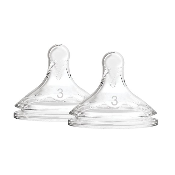 Dr. Brown's Natural Flow Options+ Wide-Neck Bottle Nipple 2 pack Level 3