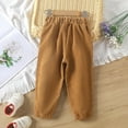 thumbnail image 4 of LYHaoo Girls Corduroy Pants For Toddler Kids Soft Comfortable Casual Long Pants With Elastic Waist For Everyday Wear And Outdoor Activities Casual Flowy Pants Sizes 7-8 Years Brown, 4 of 5