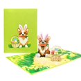 thumbnail image 3 of Juego de tarjetas de felicitación con perro Corgi de Pascua en 3D, accesorios para tarjetas de escritura a mano, 3 of 4
