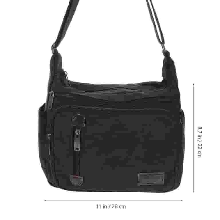Walmart Black Men's Large Capacity Canvas Shoulder Messenger Walmart Black Men's Large Capacity Canvas Shoulder Messenger