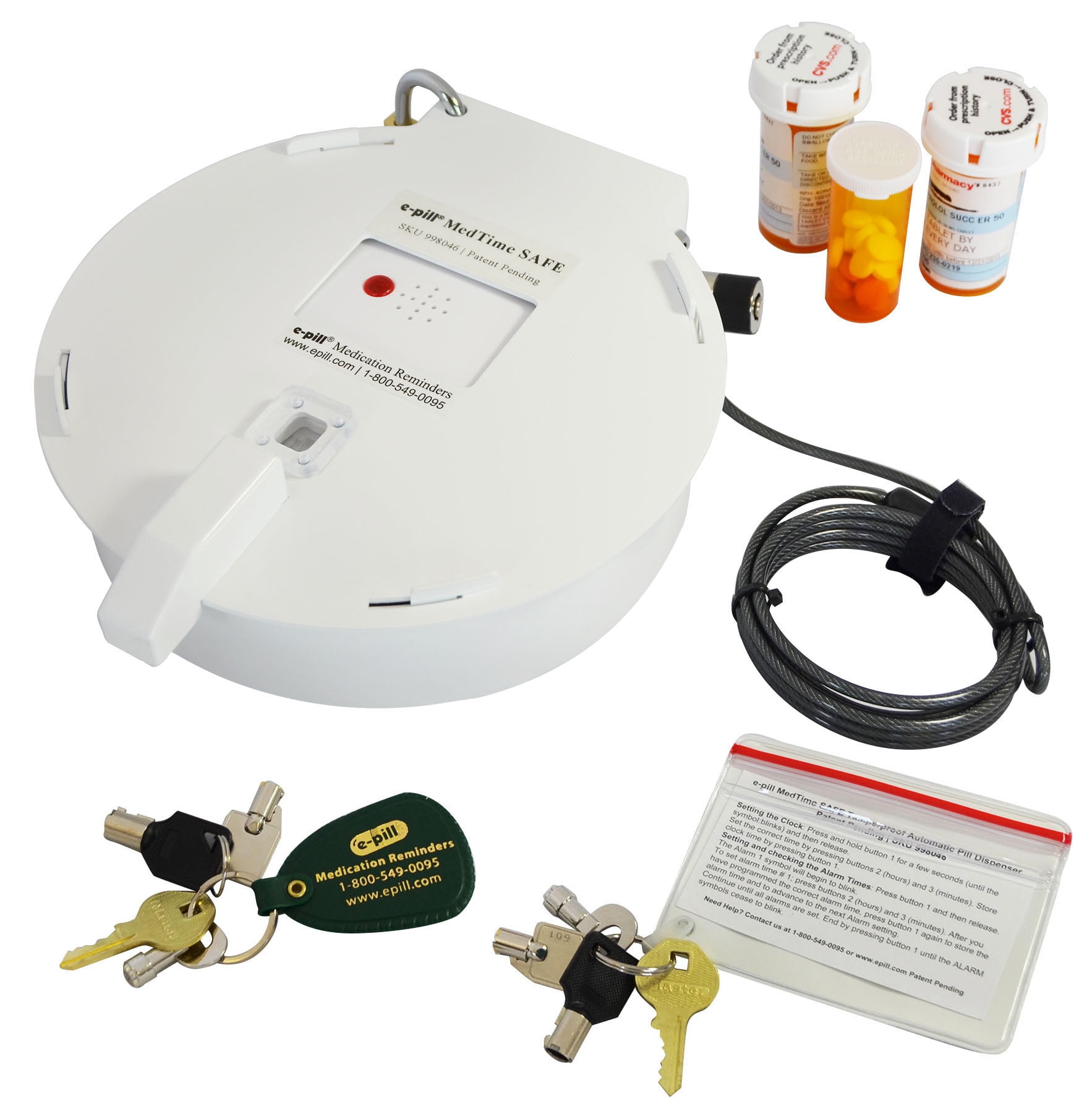 epill MedTime SAFE Tamper Resistant Automatic Pill Dispenser