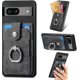 thumbnail image 1 of Funda de cuero compatible con Google Pixel 7a con tarjetero, soporte para anillo y función atril, antiarañazos y a prueba de golpes., 1 of 5