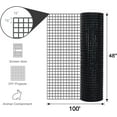 thumbnail image 3 of 48'' x 100' 1/2inch Hardware Cloth 19 Gauge Black Vinyl Coated Welded Fence Mesh for Home and Garden Fence and Home Improvement Project (48'' x 100'), 3 of 9