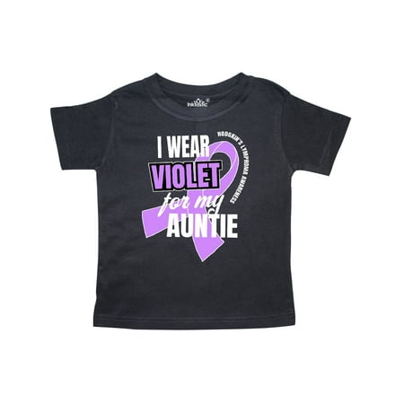 

Inktastic I Wear Violet For My Auntie Hodgkins Lymphoma Awareness Gift Toddler Boy or Toddler Girl T-Shirt