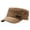A-Brown300, variant on Mens Field Cap Plain Flat Top Comfort Cotton Vintage Adjustable Back Strap Hiking Fishing Travel Outdoor Sun Hat