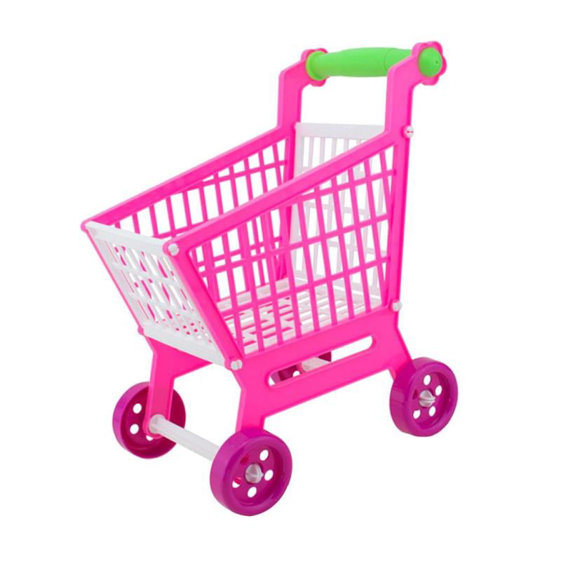 Miniatur Supermarkt Shopping Hand Trolley Cart Für Kinder Rollenspiel Spielzeug 