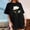 Black, variant on Short Sleeve Oversized Graphic Tshirts for Women Crew Neck Pull-on Minimalist Gray T-Shirts Casual Floral Printed Polyester Blend Pullover Tops Gray,Xxl