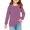 Purple-007, variant on Tunic shirts for Girls Crewneck Striped Print Shirts Long Sleeve Color Block Sweatshirt Pullover Fashion Spring Outfits Clothes