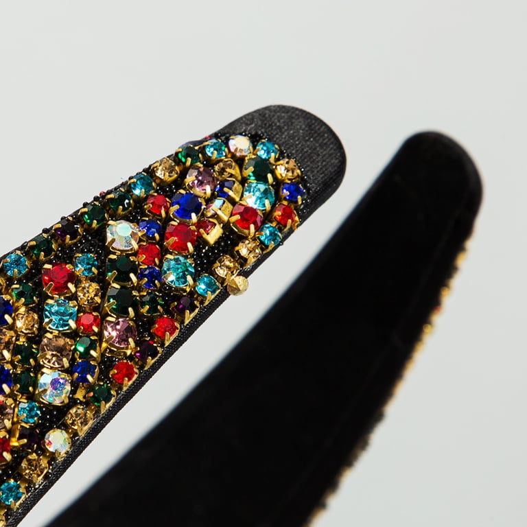 Rhinestone Padded Headband Baroque Crystal Embellished  display picture 3