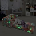thumbnail image 3 of Toddler Couch, Toddler Chair Folding, Kids Couch 2 in 1 Kids Sofa Glow in The Dark Couch, Gifts Sleeper for Girls Boys - Pink Unicorn, 3 of 7