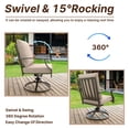 thumbnail image 4 of Gotland 14 Piece Outdoor Dining Set, Metal patio tables and 12 patio swivel chairs 1.5" Umbrella Hole, Patio Furniture Set with Waterproof Cushions for Backyard,Sand, 4 of 8