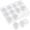 thumbnail image 1 of Plastic Packaging Display Box with Foam Matx & Rectangle External Packing Box for Bare Stone and Naked Diamond Column White 3x1.5cm 12pcs/set, 1 of 6
