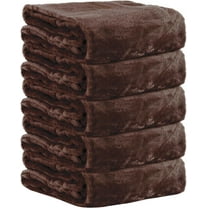 Bulk Twin Blankets for Wedding Guests, Favors, Homeless Adults Twin Fleece Bulk Throw Blankets 24 Pack for Weddings, Charity (All Brown Pack)