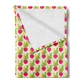 thumbnail image 2 of Vegetables Soft Flannel Fleece Throw Blanket, Abstract Design Beetroots Pattern with Elements and Crossed Backdrop, Cozy Plush for Indoor and Outdoor Use, 70" x 90", Multicolor, by Ambesonne, 2 of 5