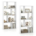 thumbnail image 1 of Gymax 4-Tier Geometric Bookshelf 48'' High Bookcase Modern 8-Cube Storage Organizer White, 1 of 10