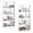White, variant on Gymax 4-Tier Geometric Bookshelf 48'' High Bookcase Modern 8-Cube Storage Organizer Gray