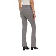 thumbnail image 4 of ZayWay Women's Stretch Bootcut Dress Pants with Pockets - Wear to Work - Ponte Treggings Lt Grey Large, 4 of 6