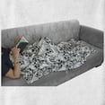 thumbnail image 6 of Day of the Dead Soft Flannel Fleece Throw Blanket, Celebration Mexican Spanish Sketch Dead Skulls Artwork Print, Cozy Plush for Indoor and Outdoor Use, 50" x 70", Black and White, by Ambesonne, 6 of 6