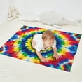 thumbnail image 2 of Colorful Rainbow Tie Dye Spiral Pattern Blanket,Comfortable Soft Flannel Throw Blanket,All Season,Warm Lightweight Blankets for Sofa Bed Couch Living Room Chair,30"x40", 2 of 4