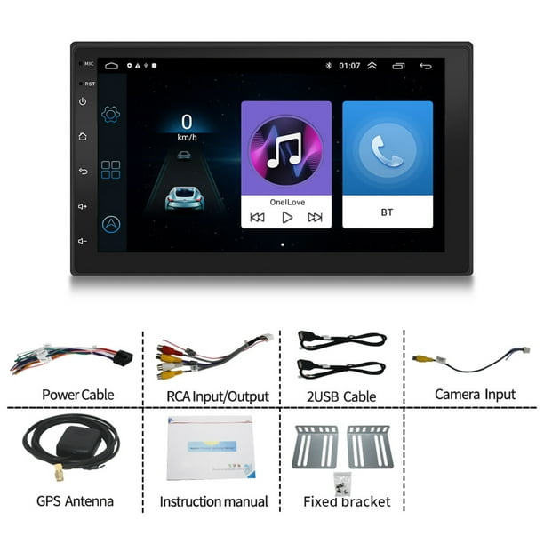 Lolmot Double Din Android Car Stereo Radio With Bluetooth GPS 7