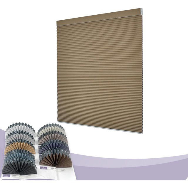 Custom Cellular Shades 5/8" Cell Honeycomb Window Shades (Fabric Samples) Multicolor
