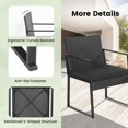 Costway 3pcs Porch Patio Furniture Set Heavy Duty Cushioned Wicker