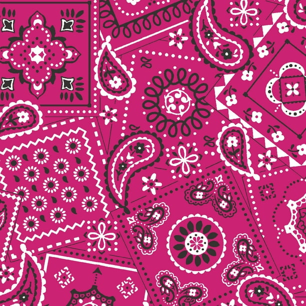 Waverly Inspirations 100 Cotton 44" Bandana Print Magenta Color Sewing
