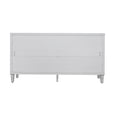 thumbnail image 5 of 4-Door Accent Cabinet, Adjustable Storage Shelves, Decorative Door Design, White Wash MDF, for Entryway Kitchen Living Room, 5 of 6
