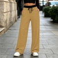 thumbnail image 6 of Tqcoqu Women's 2026 Striped Wide Leg Pants Sweatpants with Pocket, Knit Drawstring Elastic Waist Pj Bottom Casual Pants, Daily Home Wear Fall Outfits,Women's,Size S-XXL, 6 of 8