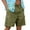 Army Green, variant on Havenre Mens Cotton Cargo Shorts Lightweight Casual Drawstring Elastic Waist Straight Leg Shorts Relaxed Fit Summer Beach for Men Black S