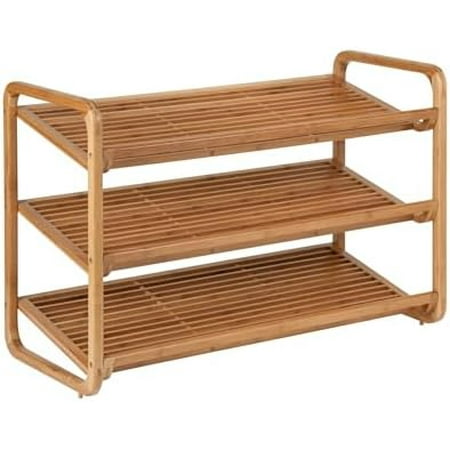 Bamboo 3-Tier Shoe Shelf