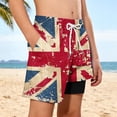 thumbnail image 4 of Odeerbi Boys Independence Day Swim Pantalones Patriotic Beach 2-In-1 Compression Liner Board Shorts Con Bolsillos, 4 of 9