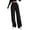 Black, variant on Comdrip Womens Pants Casual, Women's Elastic Waist Slim Striped Wide Leg Pants Trousers Pants for Women Black L